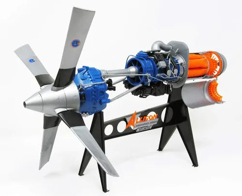 Miniatura 2 de Allison Modelo 501-D13 Prop-Jet Motor de aeronave (STEM) 1/10 Escala Kit