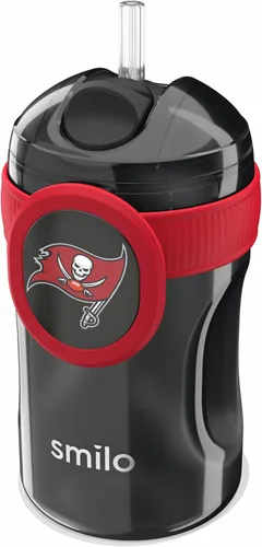 Miniatura 18 de Smilo Vaso con popote de Arizona Cardinals con licencia oficial de la NFL, para bebés y niños pequeños, con popote de silicona ponderado y capacidad