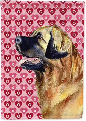 Miniatura 180 de Caroline's Treasures SS4484GF Bandera de jardín con diseño de bulldog inglés y corazones para el Día de San Valentín, bandera decorativa para patio