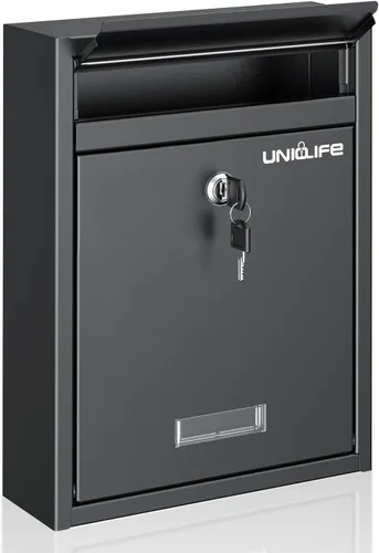 Miniatura 10 de Uniclife Buzón de Montaje en Pared para Exterior, Buzón Grande con Cerradura de Combinación, Buzón de Seguridad para Casa, Caja Segura para Depósito