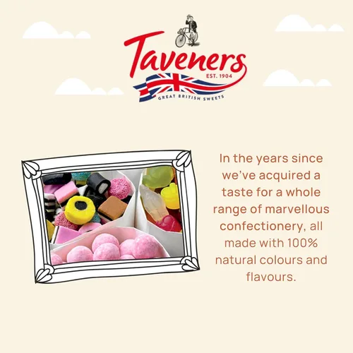 Miniatura 5 de Taveners - Gotas de frutas tropicales, surtido de dulces dulces, dulces duros de frutas tropicales en lata, dulces británicos, dulces tradicionales