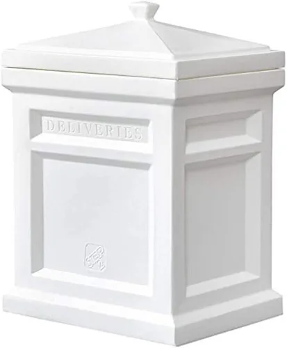 Miniatura 8 de Caja de entrega de paquetes Express de Step2, resistente a la intemperie, almacenamiento grande para exteriores, hecha de plástico duradero, sin