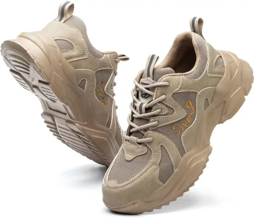 Zapatos de punta de acero para hombres y mujeres, ligeros, indestructibles, a prueba de pinchazos, cómodos zapatos de seguridad para uso industrial,