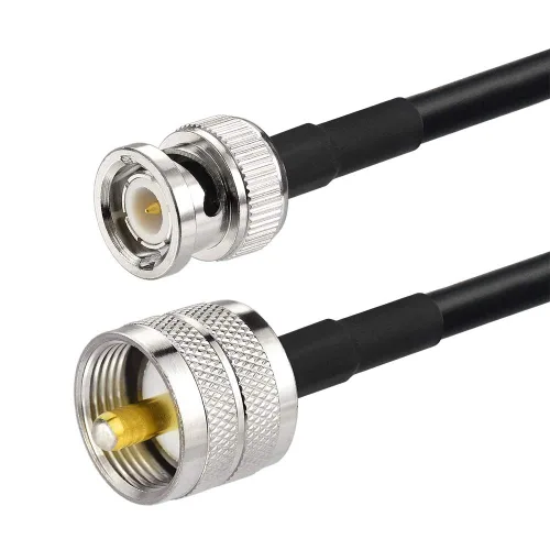 Miniatura 2 de Eightwood Cable UHF PL259 macho a BNC macho RG58 coaxial de 3 pies para radio CB, radio ham y radio amateur, medidor SWR