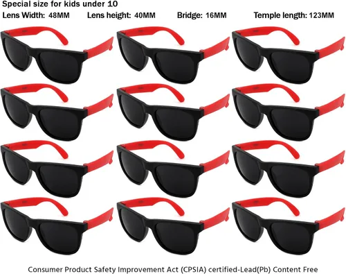 Miniatura 20 de Edge I-Wear - Paquete de 12 lentes de sol neón para niños, regalos de fiesta con certificación CPSIA, plomo (Pb) sin contenido 9402RA