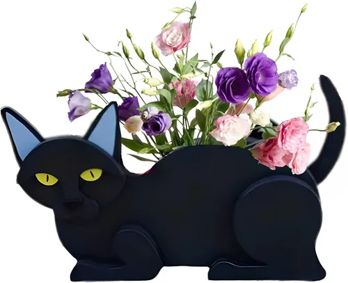 Miniatura 52 de Macetero de flores para perros, regalos para mujeres, bonitas macetas de PVC para perros, macetas para interiores y exteriores, maceta de jardín