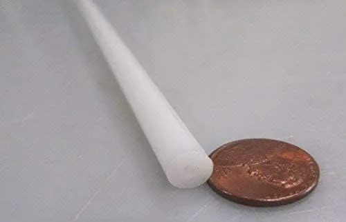 Miniatura 2 de Delrin - Tubo redondo de acetal POM blanco de 0.250 pulgadas de diámetro exterior de gran tamaño x 0.125 pulgadas de diámetro interior x 1/16