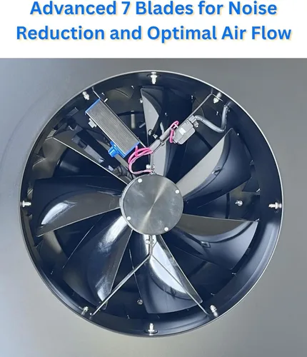 Miniatura 5 de iLIVING Ventilador inteligente con termostato solar y listo para uso híbrido para techo de ático, 14", 40 vatios, 1150 CFM, enfría hasta 2900 pies