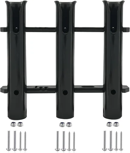 Miniatura 10 de ISURE MARINE Soporte para caña de pescar con abrazadera de montaje en pared para barco, montaje lateral, portaherramientas, tubos de enlace