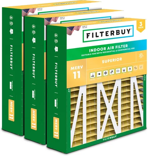 Miniatura 26 de Filterbuy Filtro de aire MERV 11 de 10 x 17 x 2 pulgadas para defensa de mascotas y alergias (paquete de 3), filtros exteriores plisados