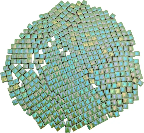 Miniatura 16 de 500 PCS / 1.1 LB Azulejos de Mosaico Cuadrados de Cerámica, 0.4 x 0.4 pulgadas Hechos a Mano para Hacer Micro Mosaicos Creativos para Arte DIY y Gris