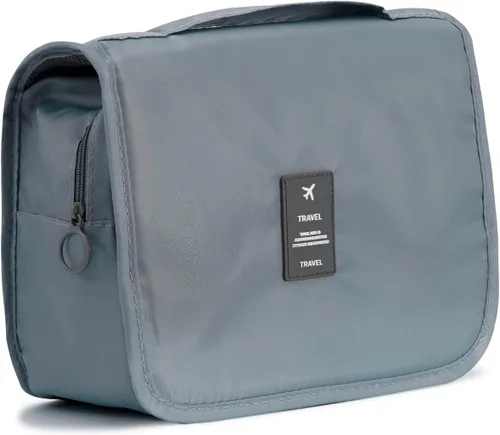 Miniatura 22 de L&FY Neceser portátil multifuncional para viaje, estuche de maquillaje y cosméticos, organizador de artículos de aseo, A-Negro