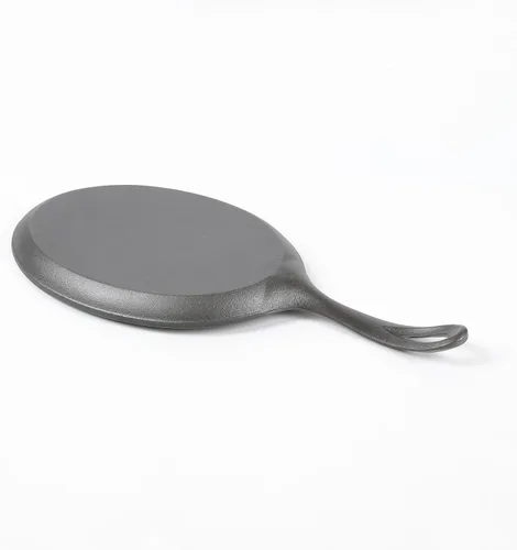 Miniatura 5 de HAWOK Plato de fajita de hierro fundido, 16.5 pulgadas de largo x 7.09 pulgadas de ancho, con bandeja de bambú y soporte para mango, pre-sazonado