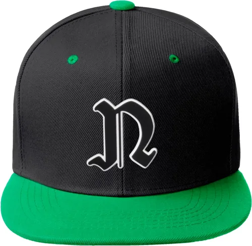 Miniatura 1277 de Daxton Gorra clásica con visera de billete plano con letras del alfabeto inglés antiguo de la A a la Z