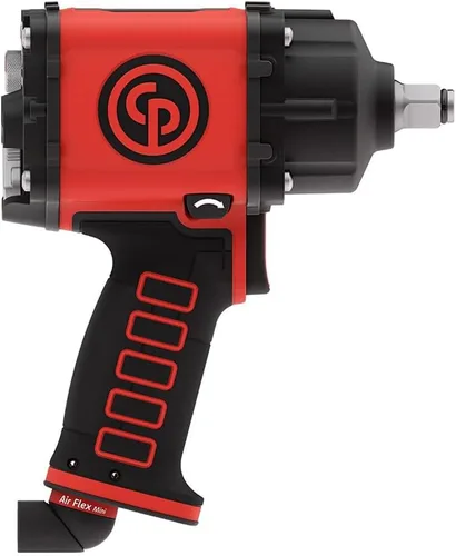 Chicago Pneumatic CP7755 Llave de impacto neumática (1/2 pulgada), herramienta de reparación y montaje industrial de pistola de aire, yunque corto,