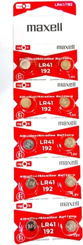 Miniatura 2 de 2 pilas de botón alcalinas Maxell LR41 /192 / AG3 / V3GA de 1.5 V