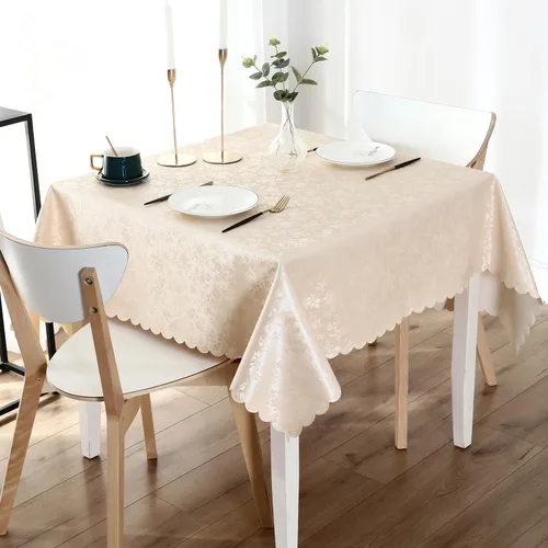 Miniatura 95 de Smiry Mantel cuadrado, mantel de vinilo resistente al agua, lavable, para cocina y comedor (azul bebé, 54 x 54 pulgadas)