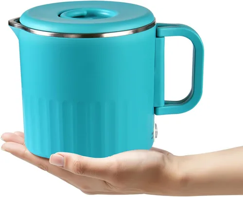 Hervidor eléctrico pequeño plegable de acero inoxidable 304 de 0.8L, hervidor eléctrico plegable de viaje, mini calentador de agua caliente para