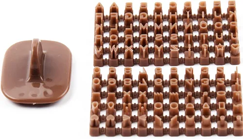 Miniatura 8 de Sellos de letras de arcilla para cerámica, sellos pequeños de plástico del alfabeto para arcilla, también se utiliza como sellos de galletas