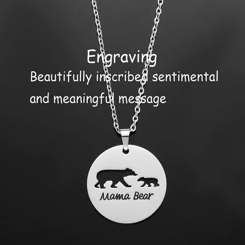 Miniatura 3 de Kivosliviz - Collar de mamá oso y mamá, collar de oso de mamá, para mujer, joyería de regalo para madre, mamá, mamá y mamá