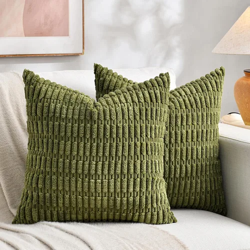Miniatura 34 de Fancy Homi - Paquete de 2 fundas de almohada decorativas estilo bohemio de 16 x 16 pulgadas para sala de estar, sofá, cama, funda de cojín cuadrada