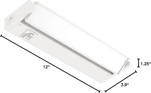 Miniatura 10 de GetInLight luz LED para parte inferior de gabinete, giratoria, de 3 niveles de color, para atenuador, con cables y enchufe, blanco cálido de 2,700