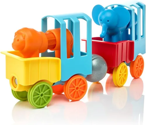 Miniatura 7 de SmartMax My First Animal Train STEM - Juego de descubrimiento magnético con tren móvil y animales suaves para edades de 1 a 5 años