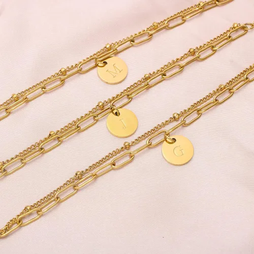 Miniatura 5 de JoycuFF Pulseras de oro con iniciales para mujer, regalos de Navidad, joyería bonita a la moda