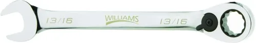 Miniatura 8 de Williams JHW1210RC Llave Combinada SAE de Trinquete Reversible de 12 Puntos, con Acabado Cromado de Alto Pulido - 5/16 Pulgadas
