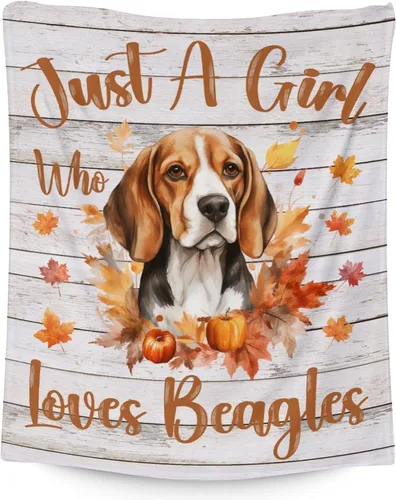 Miniatura 10 de Manta personalizada con nombre Beagle, suave, mullida y cálida, manta de 50 x 60 pulgadas, para cama, sofá, blanco, bonito regalo para niñas y niños