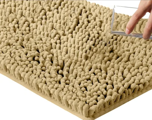 Miniatura 4 de Alfombras de baño, extra suaves y absorbentes, antideslizantes, felpilla de lujo, alfombras de felpa para bañeras, ducha y debajo del fregadero