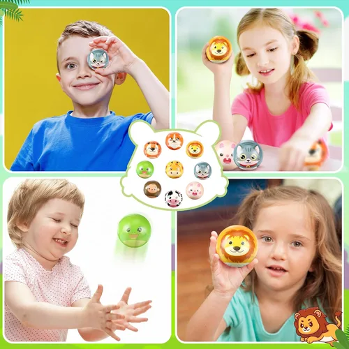 Miniatura 4 de Libima 36 piezas de bolas de estrés de animales, mini bolas de espuma para apretar, juguete para aliviar la ansiedad y el estrés, juguetes