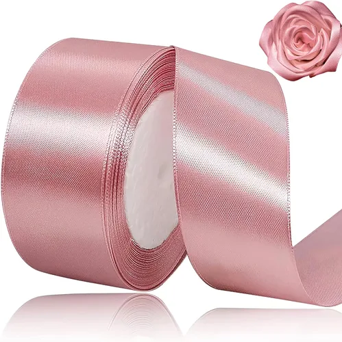 Miniatura 37 de Cinta beige de 1-1/2 pulgadas x 25 yardas, cinta de satén marfil de tela de color sólido para manualidades, coronas, fiesta de boda, Navidad, lazos