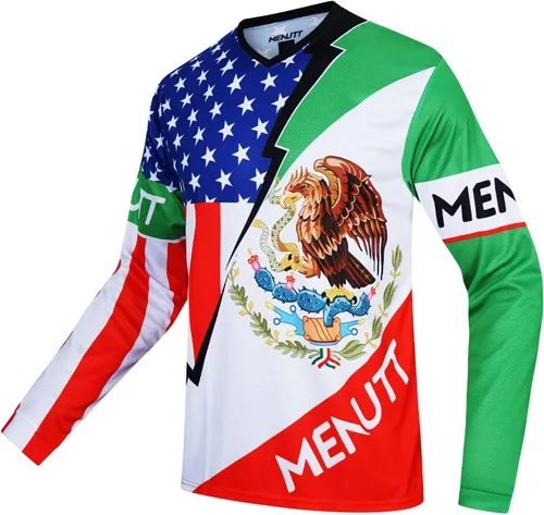 Camiseta de ciclismo de montaña para hombre, manga larga, MTB Off-Road México, camisetas de descenso y motocross