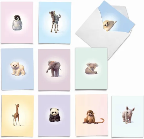Miniatura 9 de The Best Card Company Juego de caja de tarjetas de felicitación en blanco de acuarela surtidas - Incluye 10 tarjetas + sobres, 10 diseños únicos