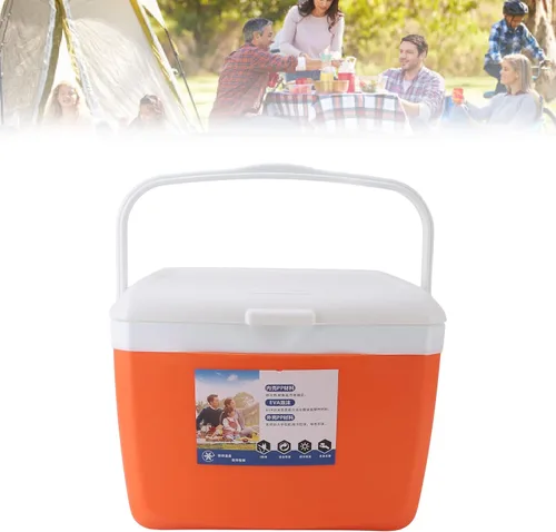 Miniatura 7 de Enfriador portátil aislado con asa, caja de hielo portátil, enfriador de campamento, bolsa térmica portátil para campamento, portón trasero, playa