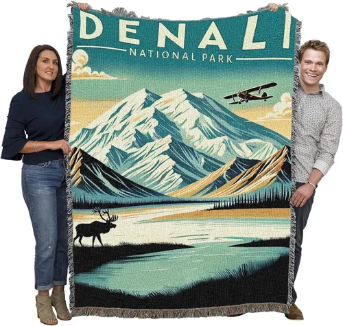 Miniatura 9 de Pure Country Weavers Manta del Parque Nacional Acadia, manta de tapiz de algodón para regalo, fabricada en los Estados Unidos, 72 x 54 pulgadas