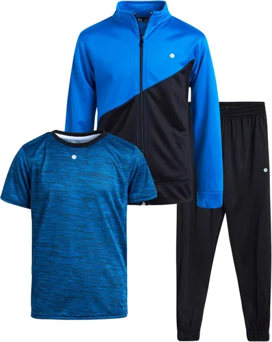 RBX Conjunto deportivo para niños, sudadera de tricot de 3 piezas, pantalones deportivos y camiseta (8-12)