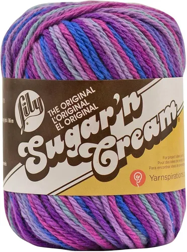 Miniatura 21 de Ovillo de algodón Lily Sugar 'N Cream, otro, Azul claro, 2.5 onza 2-Azul claro
