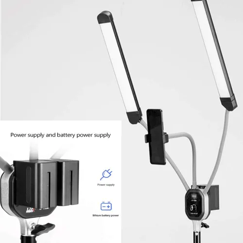 Miniatura 5 de Tatuaje profesional belleza mejora fotografía Led anillo luz led fotografía doble brazo relleno luz celebridad transmisión en vivo selfie luz ight