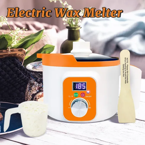 Miniatura 7 de Olla de cera para velas con pantalla LED y control preciso de temperatura, derretidor eléctrico de cera para hacer velas con boquilla para verter