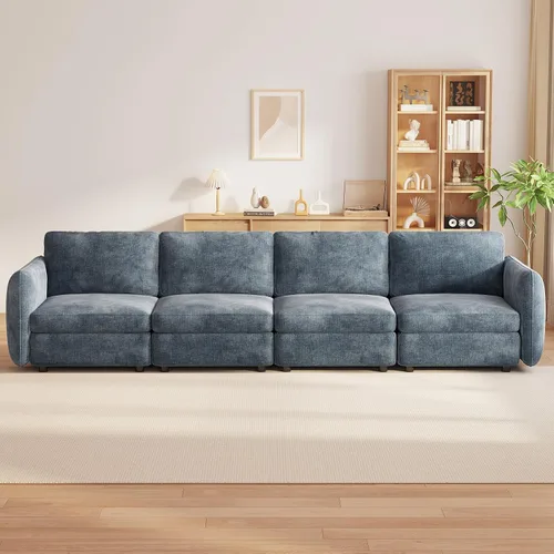 Miniatura 12 de Guyii Sofá Loveseat grande de 2 piezas, moderno asiento doble con cojines profundos, sofá convertible de 2 plazas para sala de estar, espacio