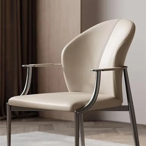 Miniatura 5 de Sillas de comedor sillas de comedor, cocina moderna y habitación, acento tapizado en piel sintética cojín asiento y patas de metal resistentes