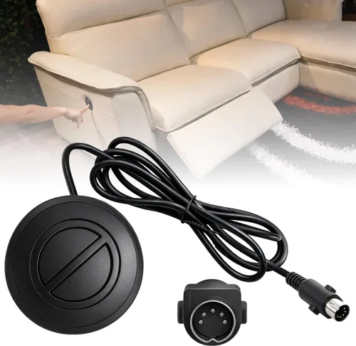 Miniatura 9 de Silla reclinable eléctrica de repuesto con enchufe de 2 botones y 5 pines para sofá eléctrico, silla elevadora de mano redonda, reemplazo remoto