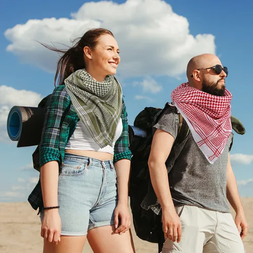 Miniatura 5 de Bufanda árabe Shemagh musulmana Keffiyeh para la cabeza, pañuelo árabe táctico del desierto con cuerda de Aqel, accesorios de disfraz de Halloween