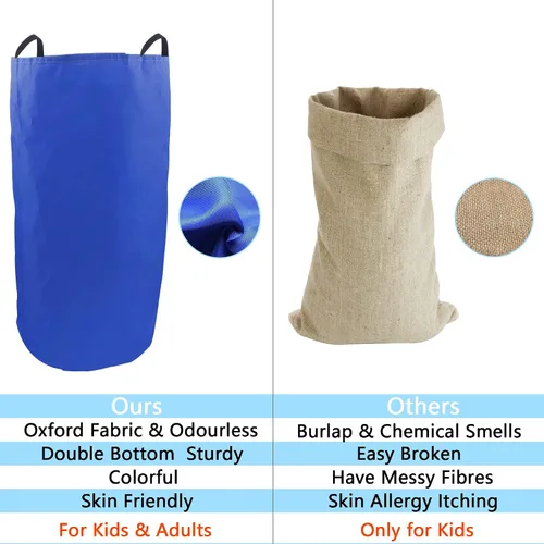 Miniatura 5 de 28 bolsas de carreras de sacos de papas, carreras de huevos y cucharas, juegos de carnaval, bandas de carreras de relevo de 3 patas, juegos al aire