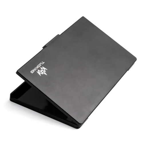 Miniatura 2 de Paleta magnética de maquillaje con espejo y 20 calcomanías de metal, paleta de almacenamiento vacía para sombra de ojos, resaltador de polvo