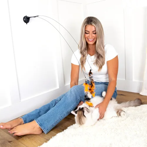 Miniatura 7 de 9 piezas Juguetes interactivos para gatos de interior Juguetes para gatos de interior con ventosa Juguetes para gatos de interior para caza de Base