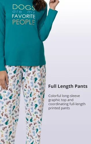 Miniatura 5 de PajamaGram Conjunto de pijamas para mujer - Pijamas de algodón, 100% algodón
