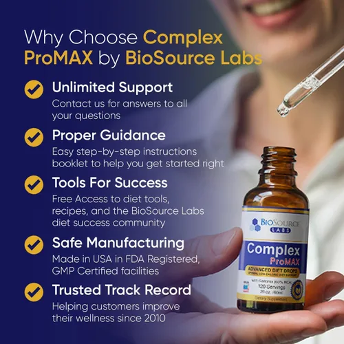 Miniatura 8 de BioSource Labs Complex ProMAX Premium Diet Drops (1 botella de 2 onzas)